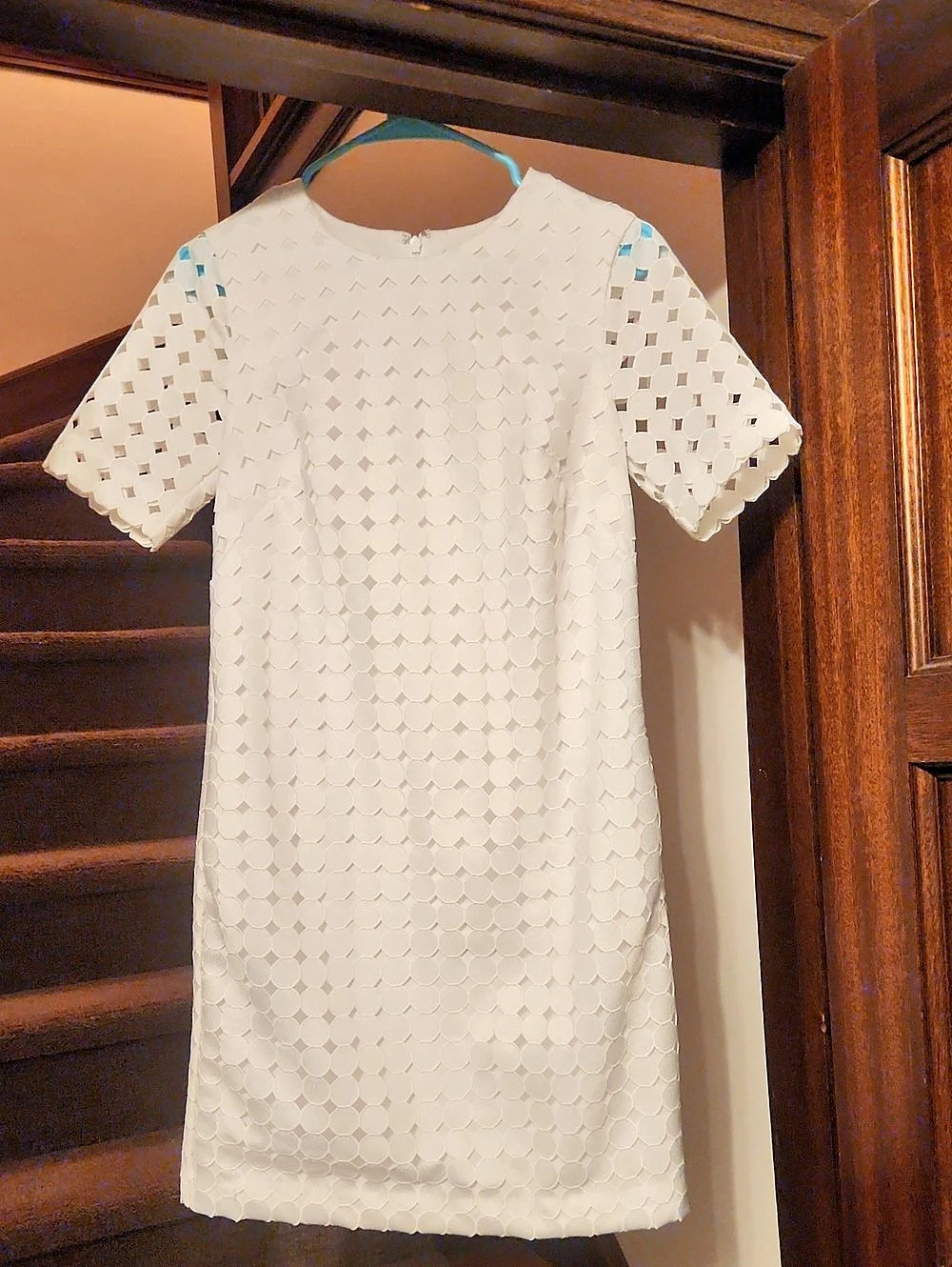 Banana Republic Geometric Mini Dress in White